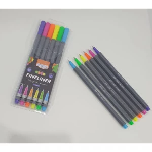 Caneta Fineliner Neon 6 Cores - BRW