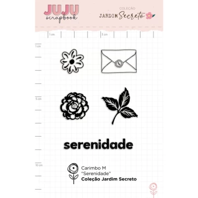 Carimbo M Serenidade - Coleção Jardim Secreto - Juju Scrapbook