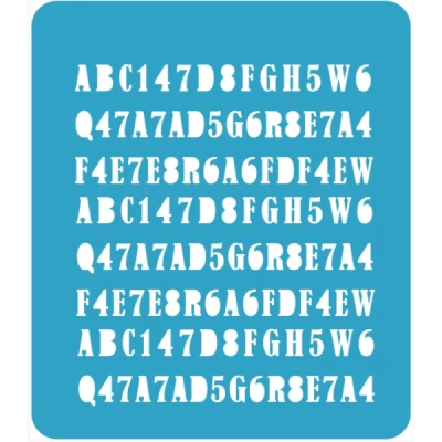 Stencil Letras e Números - Decore Crafts - Coleção Logo Ali