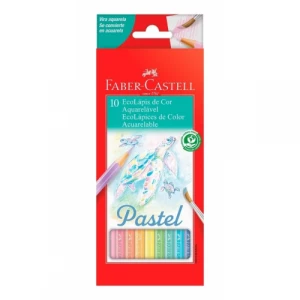 10 EcoLápis de Cor Pastel Aquarelável - Faber-Castell