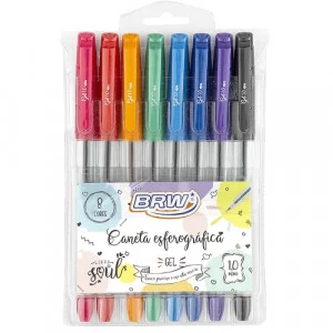 Caneta Gel 1.0 8 Cores - BRW