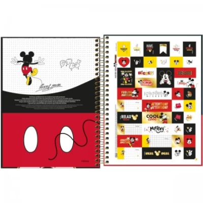 Caderno Colegial Mickey 10 Matérias 17,7x24 - Tilibra