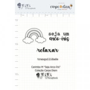 Carimbo M Seja Arco-Íris - Coleção Carpe Diem - Juju Scrapbook