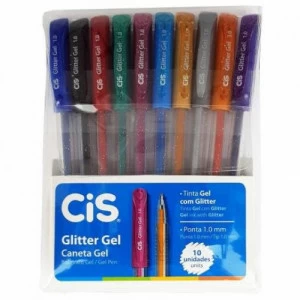 10 Caneta Glitter Gel - Cis