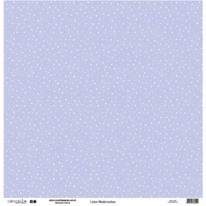 Folha para Scrapbook Linha Moderninhos - Conceito - Lilás Bolinha e Xadrez