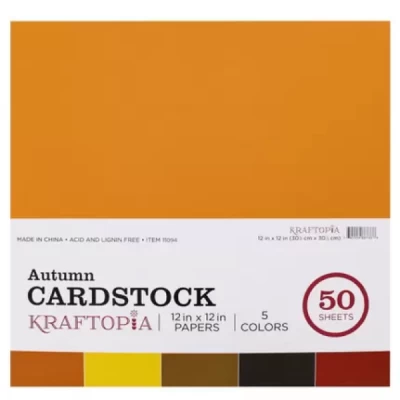 Kit 50 Folhas Cardstock Autumn - Kraftopia