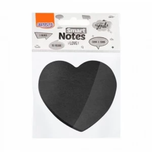 Post-it 50 Folhas Preto Coração 70x70mm - BRW