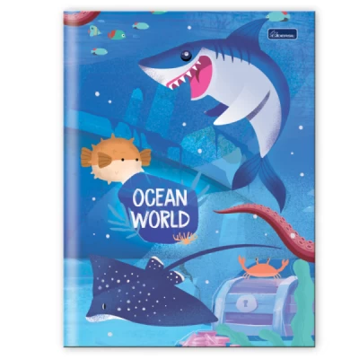Caderno Brochura Ocean World 80F 19,8x27 - Cadersil