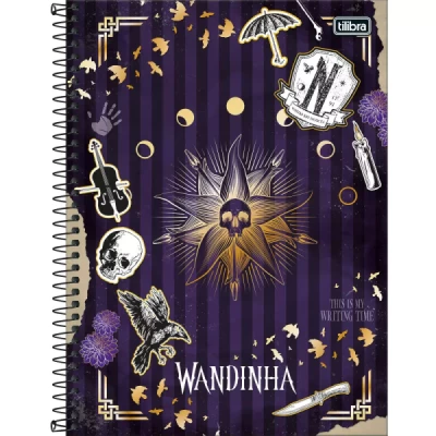 Caderno Universitário Wandinha 1 Matéria 20x27,5 - Tilibra