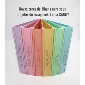 Álbum Pino 34x32 com Luva de Proteção Cores Candy