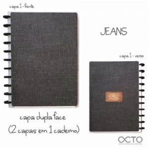 Caderno de Disco/Inteligente P A5 Jeans - OCTO