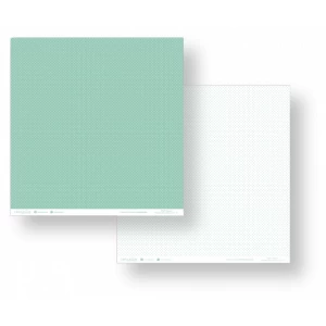 Folha para Scrapbook - Conceito - Verde Água Poá