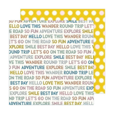 Folha para Scrapbook - Maggie Holmes - Coleção Round Trip - On The Road