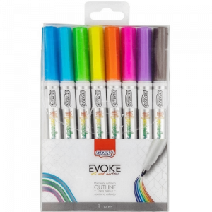 Marcador Artístico Evoke 8 Cores - BRW