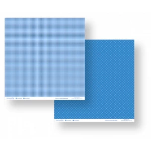 Folha para Scrapbook - Conceito - Azul Xadrez