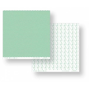 Folha para Scrapbook - Conceito - Verde Gotas