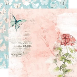 Folha para Scrapbook - Simple Stories - Coleção Simple Vintage Cottage Fields - Dream More