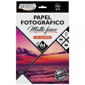 Papel Fotográfico Matte Fosco A4 50F 180g - BRW