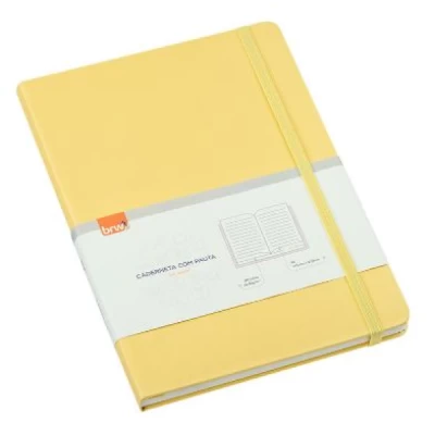 Notebook Caderneta Amarelo Pastel com Pauta NB0007 - BRW