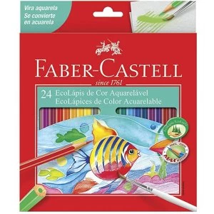 24 EcoLápis de Cor Aquarelável - Faber-Castell