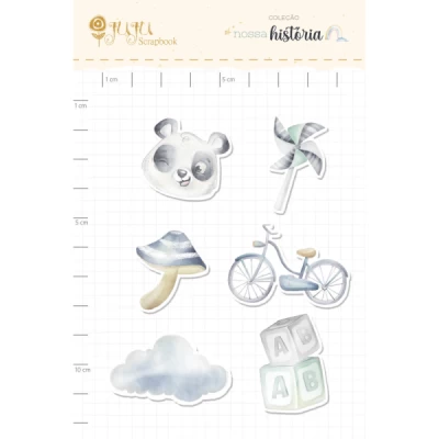 Kit de Acrílico Panda - Coleção Nossa História - Juju Scrapbook