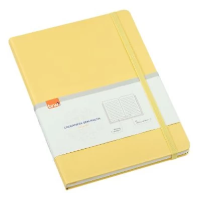 Notebook Caderneta Amarelo Pastel sem Pauta NB1007 - BRW