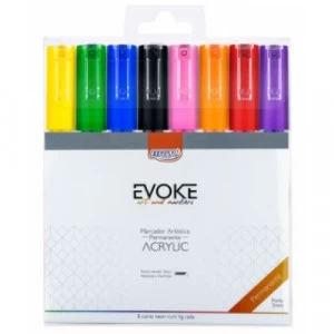 Marcador Artístico Acrylic Neon Evoke 8 Cores MA0308 - BRW