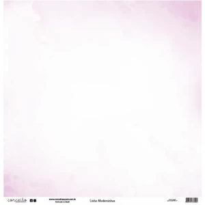Folha para Scrapbook Linha Moderninhos - Conceito - Rosa Candy Coração e Aquarela