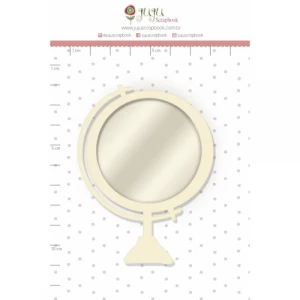 Shaker Chipboard Branco Globo - Coleção Quarentena Criativa - Juju Scrapbook