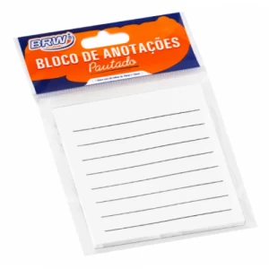 Post-it 76x76mm 50 Folhas Branco Pautado - BRW