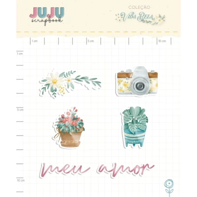 Enfeite Acrílico Câmera - Coleção Vida Bela - Juju Scrapbook