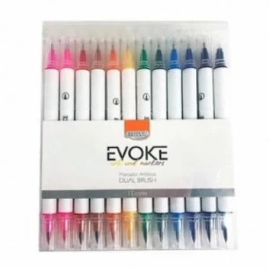 Marcador Artístico Evoke Dual Brush 12 Cores - BRW