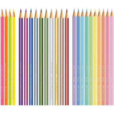 24 EcoLápis de Cor Tons Pastel/Neon/Metallic - Faber-Castell