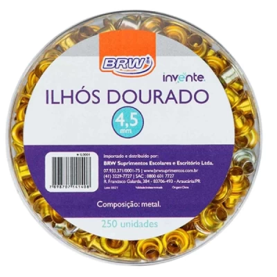Ilhós Dourado 4,5mm IL0001 - BRW