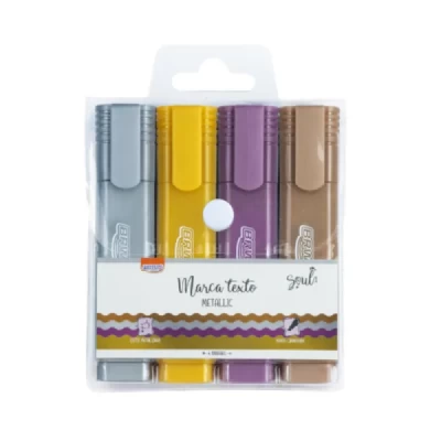 Marca Texto Metallic Soul 4 Cores - BRW