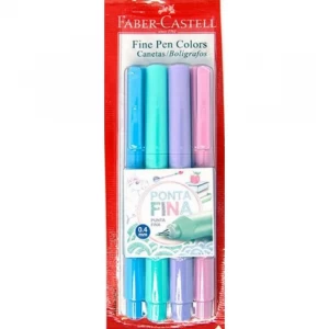 4 Canetas Fine Pen Colors - Faber-Castell