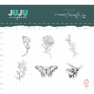 Enfeite Acrílico Meu Jardim - Coleção Nosso Encanto - Juju Scrapbook
