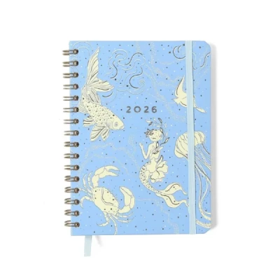 Agenda Planner 2026 Origens Semanal Anotações 14x21 Aqua Azul CICERO