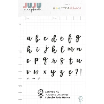 Carimbo XG Alfabeto Lettering Coleção Toda Básica - Juju Scrapbook