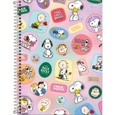 Caderno Universitário Snoopy 1 Matéria 20x27,5 - Tilibra