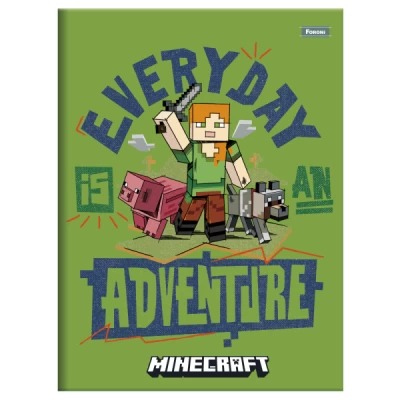 Caderno Brochura Minecraft 80F 14x20,2 - Foroni