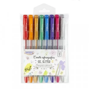 Caneta Gel Glitter 1.0 8 Cores - BRW
