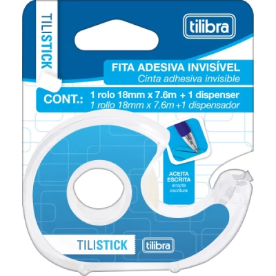 Fita Adesiva Invisível + Dispenser - Tilibra