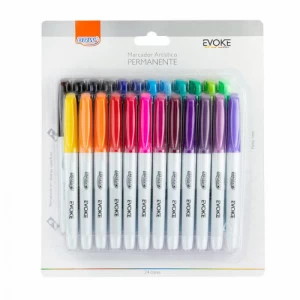 Marcador Artístico Permanente 24 Cores CA5124 - BRW