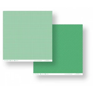 Folha para Scrapbook - Conceito - Verde Xadrez