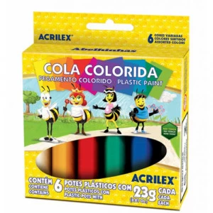 Cola Colorida 6 Cores - Acrilex