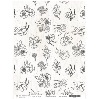 Papel Vegetal para Scrapbook A4 - My Memories Crafts - Coleção Meus Encontros MMCMEN-07