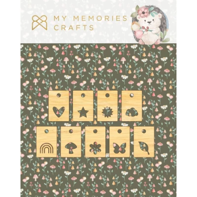 Tags Pequenas em Madeira Adesivada MMC365-14 Coleção Meus 365 Dias - My Memories Crafts