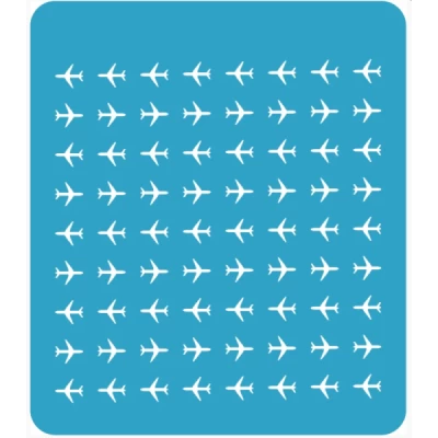 Stencil Avião - Decore Crafts - Coleção Logo Ali