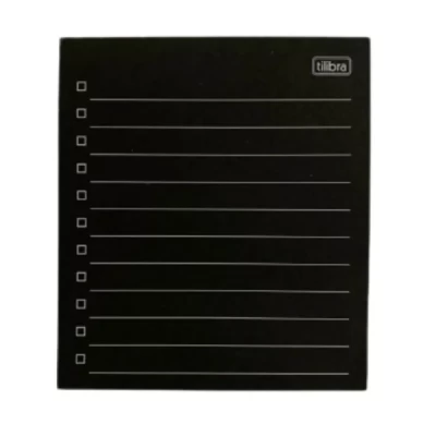 Tilembrete Preto Checklist 80x90 - Tilibra